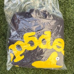 Sp5der Hoodie Black and Yellow
