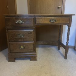 Vintage 1960’s Ethan Allen Wood Writing Desk Sold Private Label Through Marshall Fields 