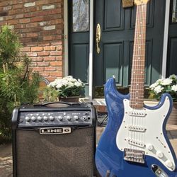 Squier Strat & Line 6 Amplifier Combo