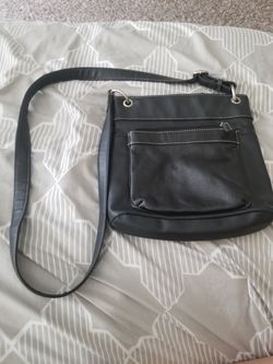 Merona leather messenger bag purse