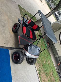 Lifted ezgo golf cart new wheels and tires must sell moving