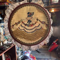 Vintage Handmade Crochet Wall Art