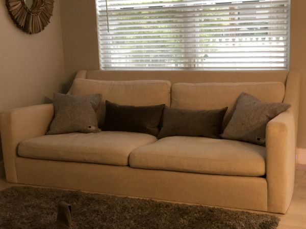 Best Offer Must Go Tomorrow Crate And Barrel Verano Sofa Down Feather Linen For In Tampa Fl Offerup