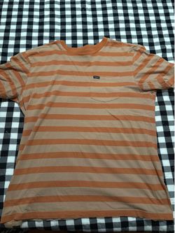 Brixton Orange Striped T-Shirt