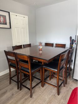 Dinning table wood 8 seats