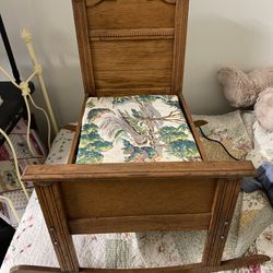 Dated 1895 Oak Doll Bed