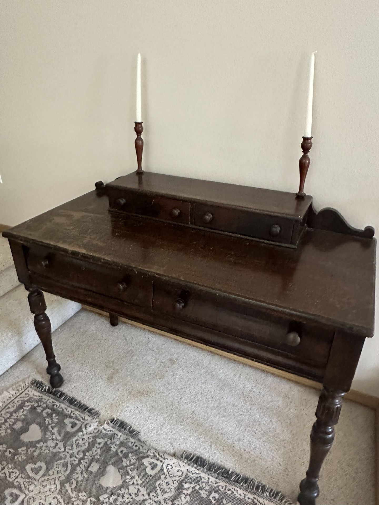 Antique Entry Way Table W/mirror ( Not Shown) 