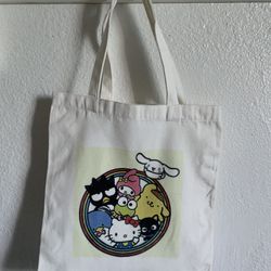 Sanrio Hello Kitty Canvas Tote Bag 13 X 14