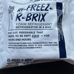 Bulk Lot: Re-Freez-R-Brix Foam Refrigerant Ice Packs – Heavy Duty/Reusable