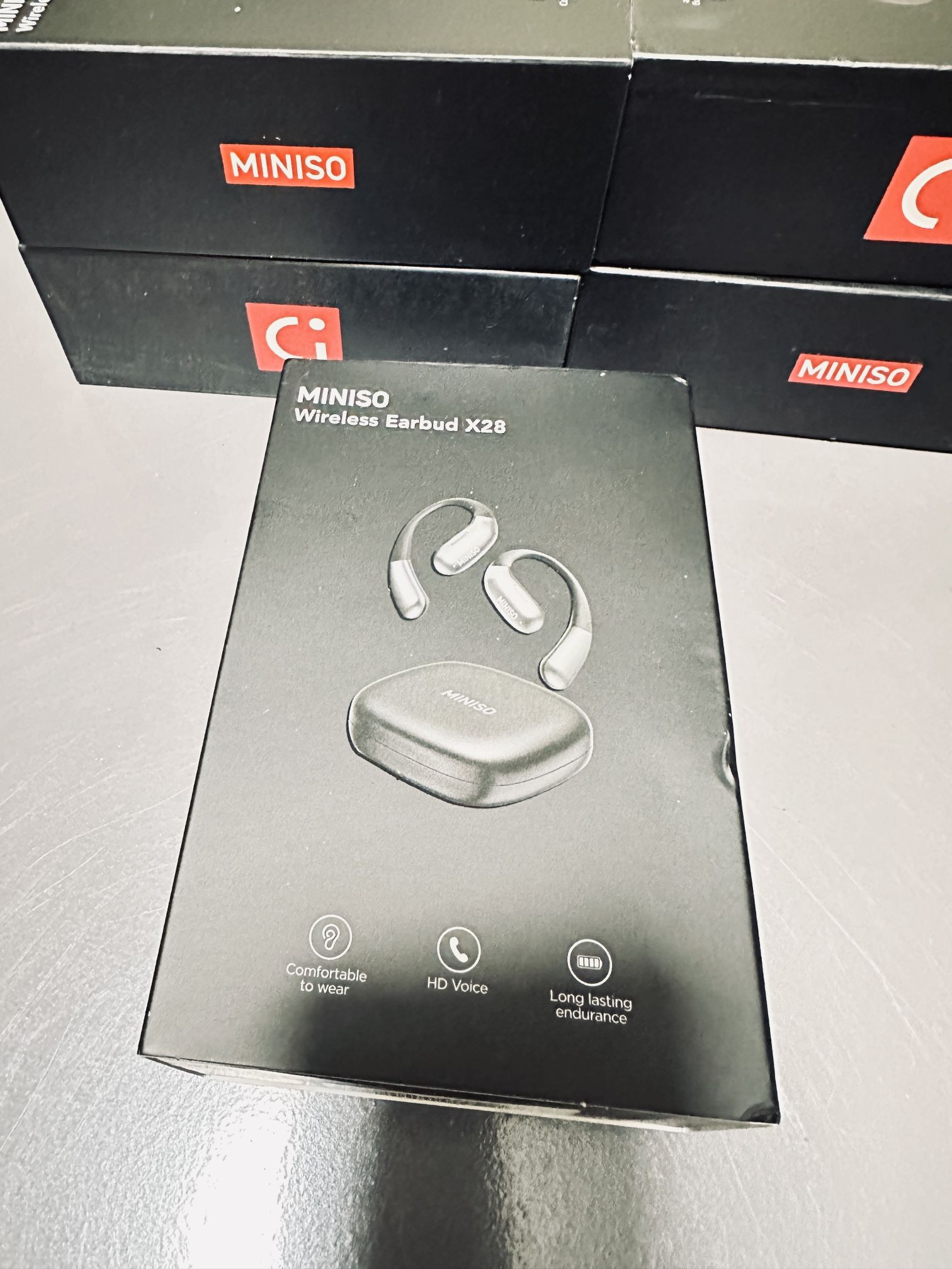 MINISO X28 AI Translation Open Ear Wireless Bluetooth Earphones Black New