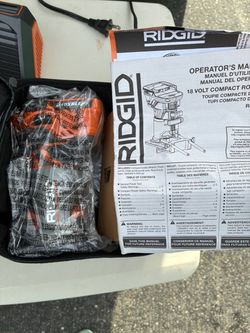 Rigid router 1/4 shank cordless 18 v