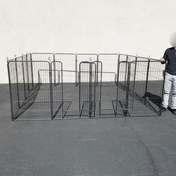 (New) $270 Large 10x10 FT Dog Playpen Pet Kennel w/ 16-Panels (48” Tall X 32” Wide) each panel