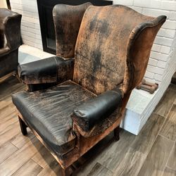 Vintage Style Wingback Armchair 