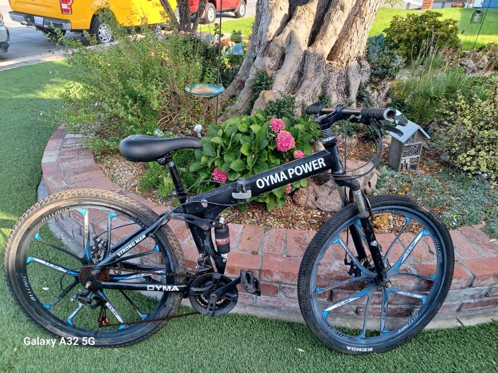 OMA Power Full Susp Mens Mountain Bike Foldable 26"