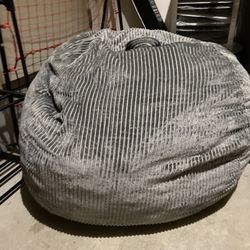 Oversized Gray Bean Bag 