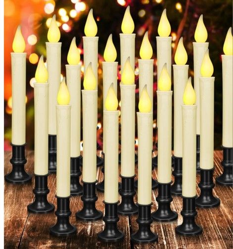 New 20 Pieces Window Candle Lights 9in