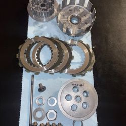 02-07 2002 CR125R CR125 OEM Clutch Hub Inner Outer Basket Plates Bolts Assembly