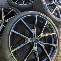 RIMS AND TIRES 20"5X112 AND 5X114.3