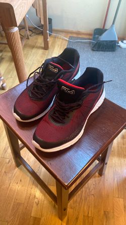 Red Fila sneakers size 12