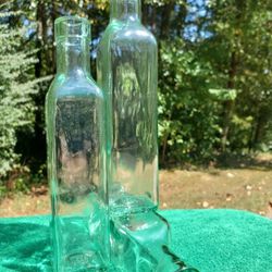 Clear Olive Oil and Vinegar Bottles