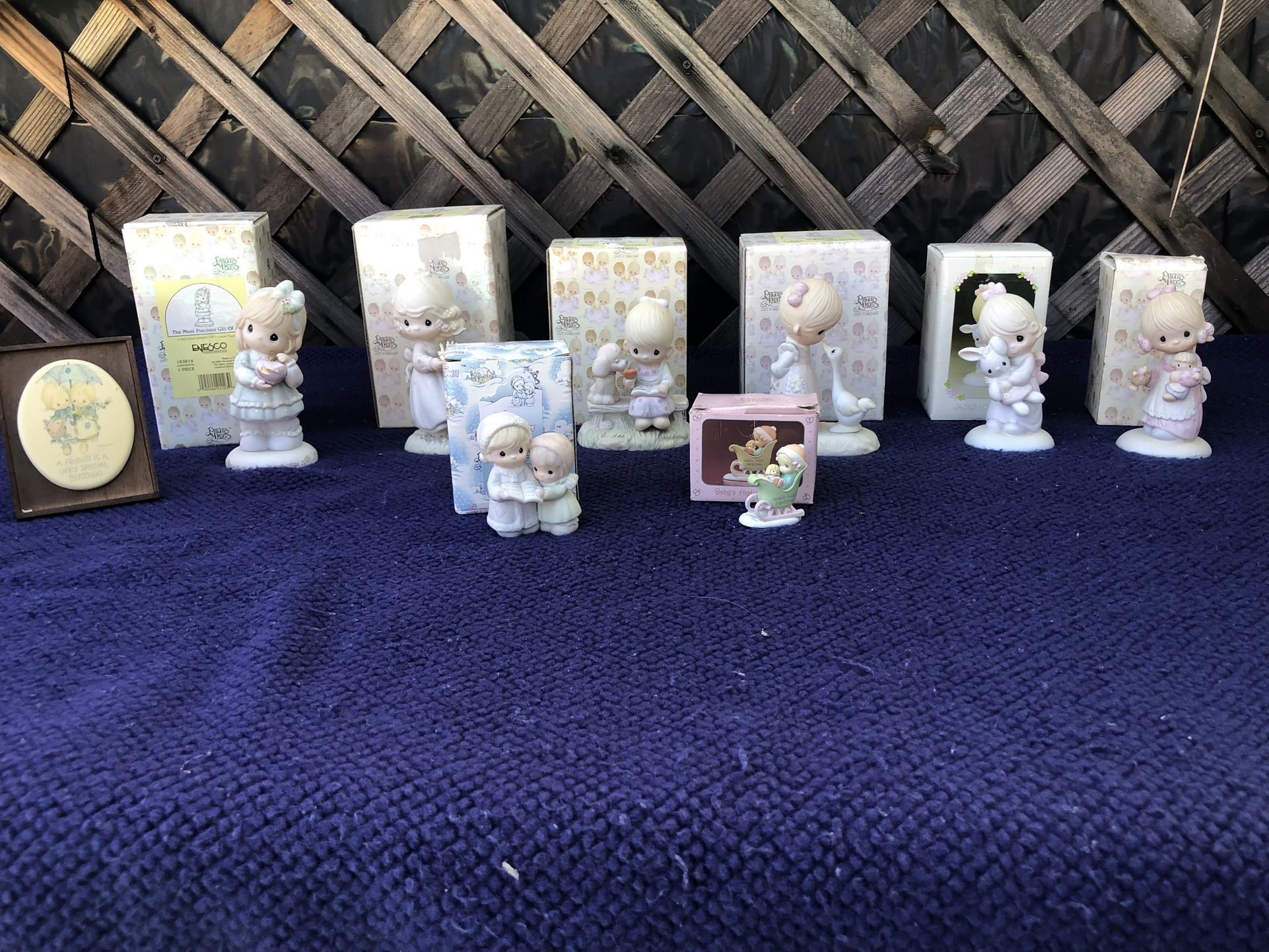 Precious moments figurines in original boxes.