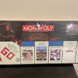 San Francisco Giants MLB Monopoly Collector's Edition Brand New - Sealed