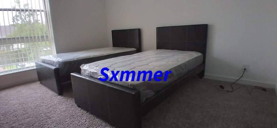 2 Twin Bed Frame New In The Box With Mattress Available In 2 Different Colors Same Day Delivery