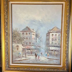 Caroline Burnett Oil On Canvas "Paris" Painting
