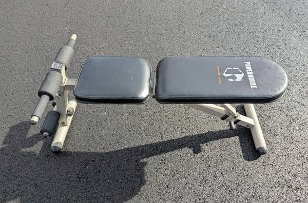 Set of Bicep Curling weights 15 lbs x 2 plus bench -