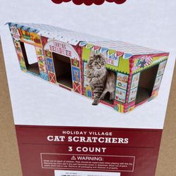 Boots And Barkley Holiday Village Cat Scratcher