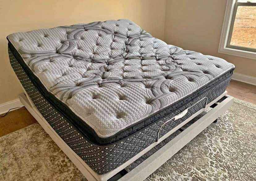 Queen Mattress W Adjustable base - Every Night Luxury - $25 to Reserve Available - $25 to Start Available