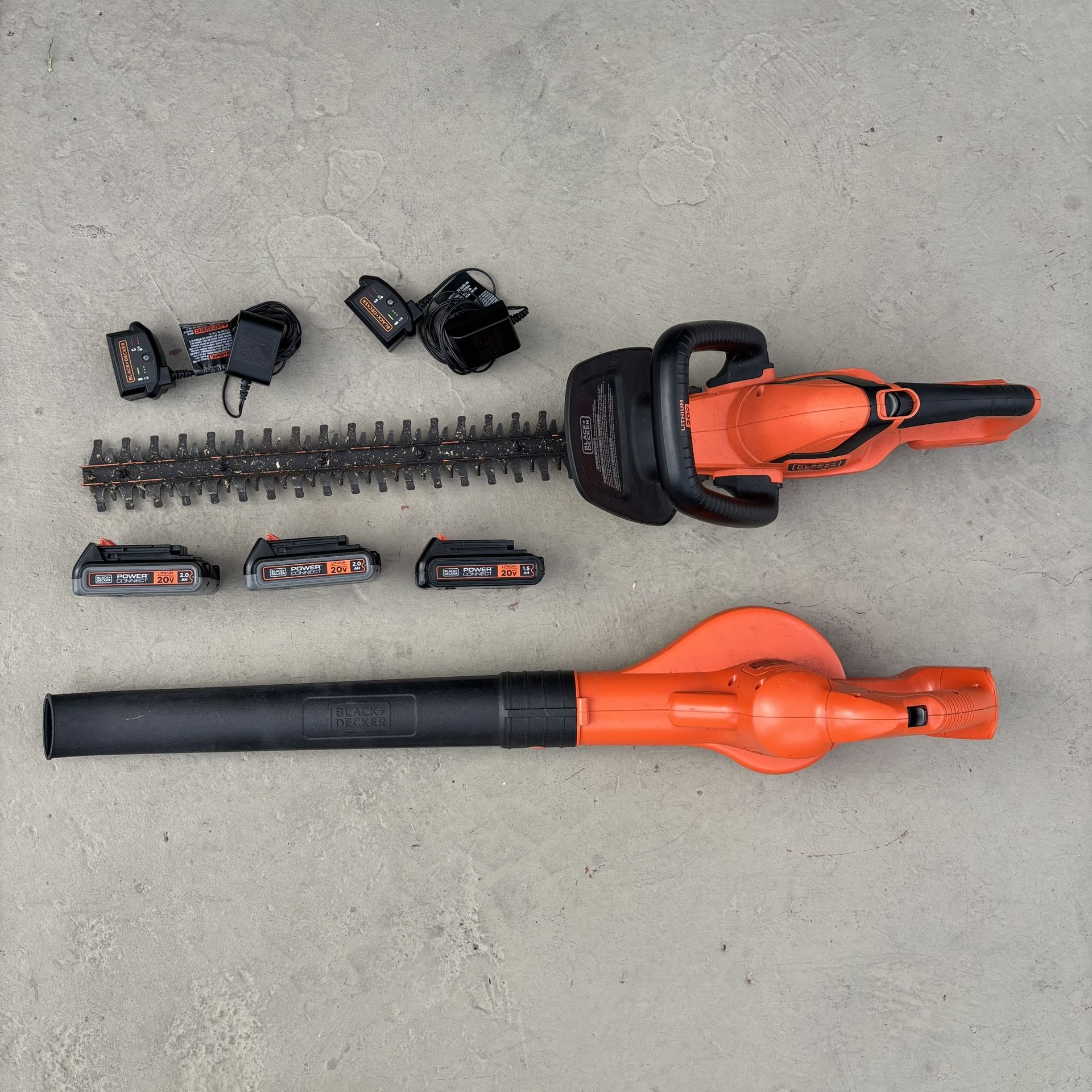 BLACK+DECKER 20V MAX Cordless Hedge Trimmer Leaf Blower