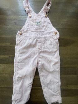 Osh Kosh Bgosh Pink Courdaroy Overalls Size 2T
