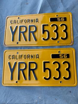YOM yellow & black license plates