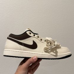 Air Jordan 1 Premium Low Ivory Baroque Brown 