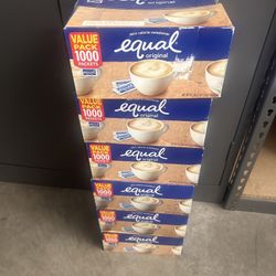 6 Boxes Equal Original Zero Calorie Sweetener – 1,000 Packets Each (6,000 Total)