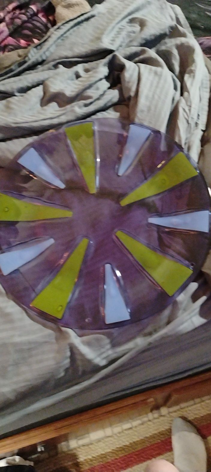 vintage Higgins Fused Art Glass Charger