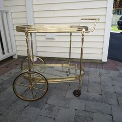  Brass And Glass Beverage Liquor Cart?