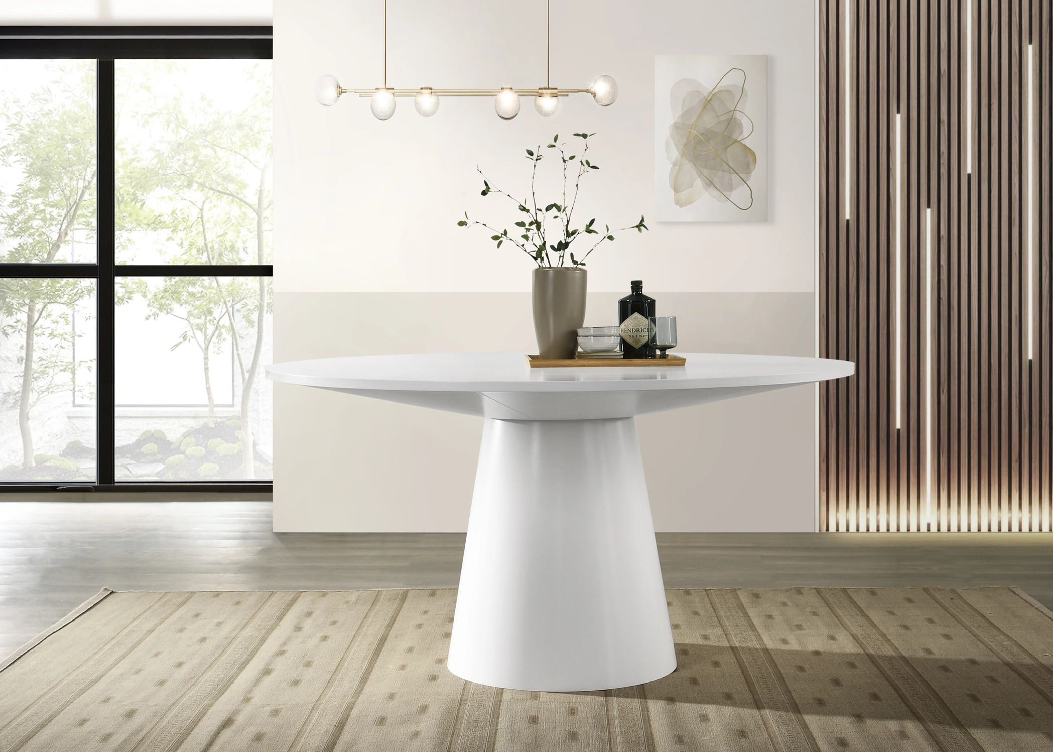 New White Round Dining Room Table 