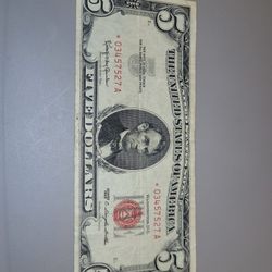1963 $5.00 Red Ink