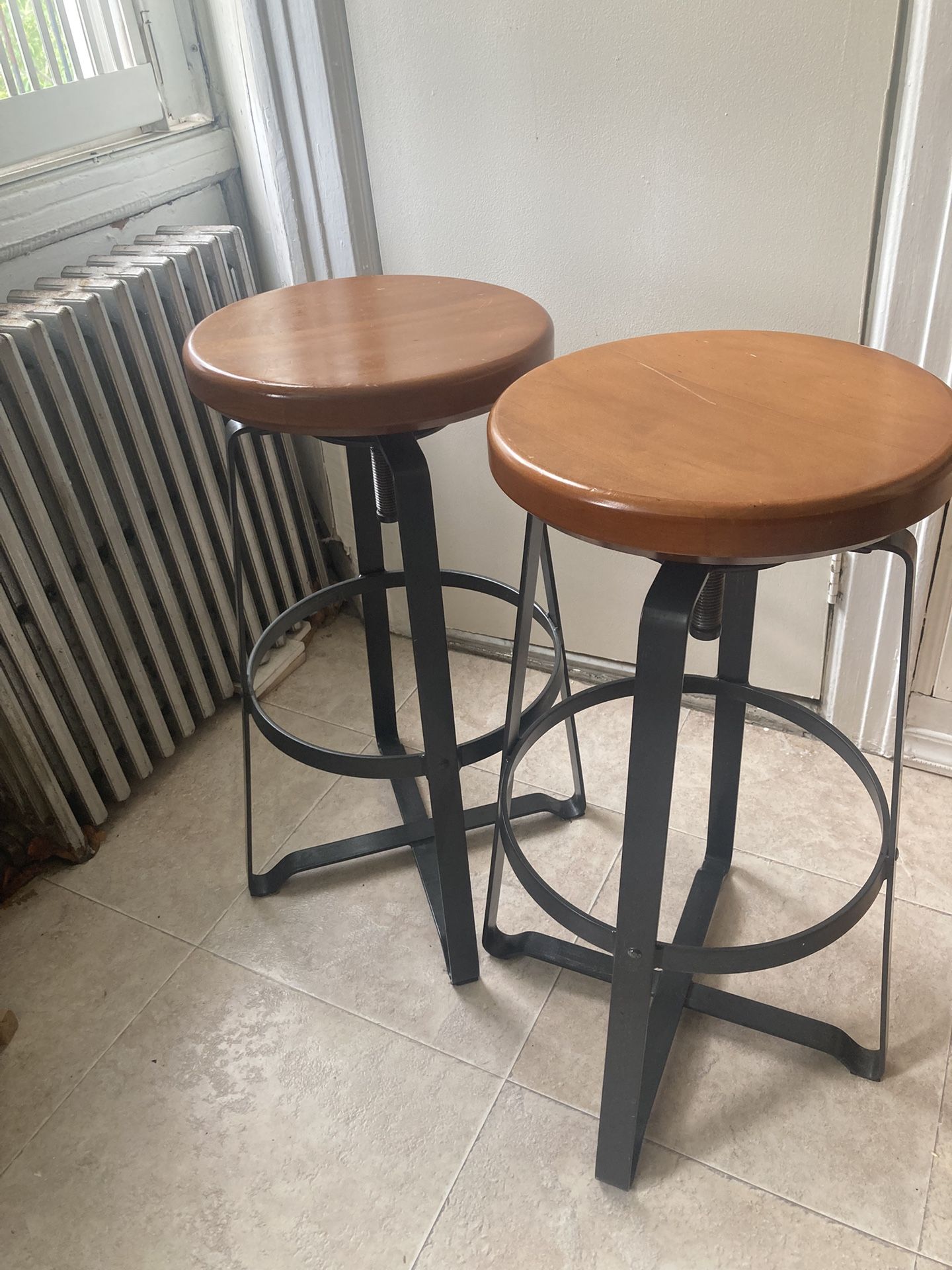 West Elm Wooden Stools