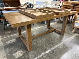 RESTORATION HARDWARE Cayden Campaign Rectangular Extension Dining Table AS IS
