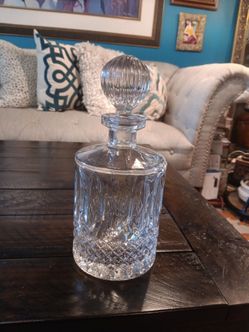 Vintage Crystal Round Decanter $65