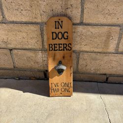 Wooden Bottle Opener Sign