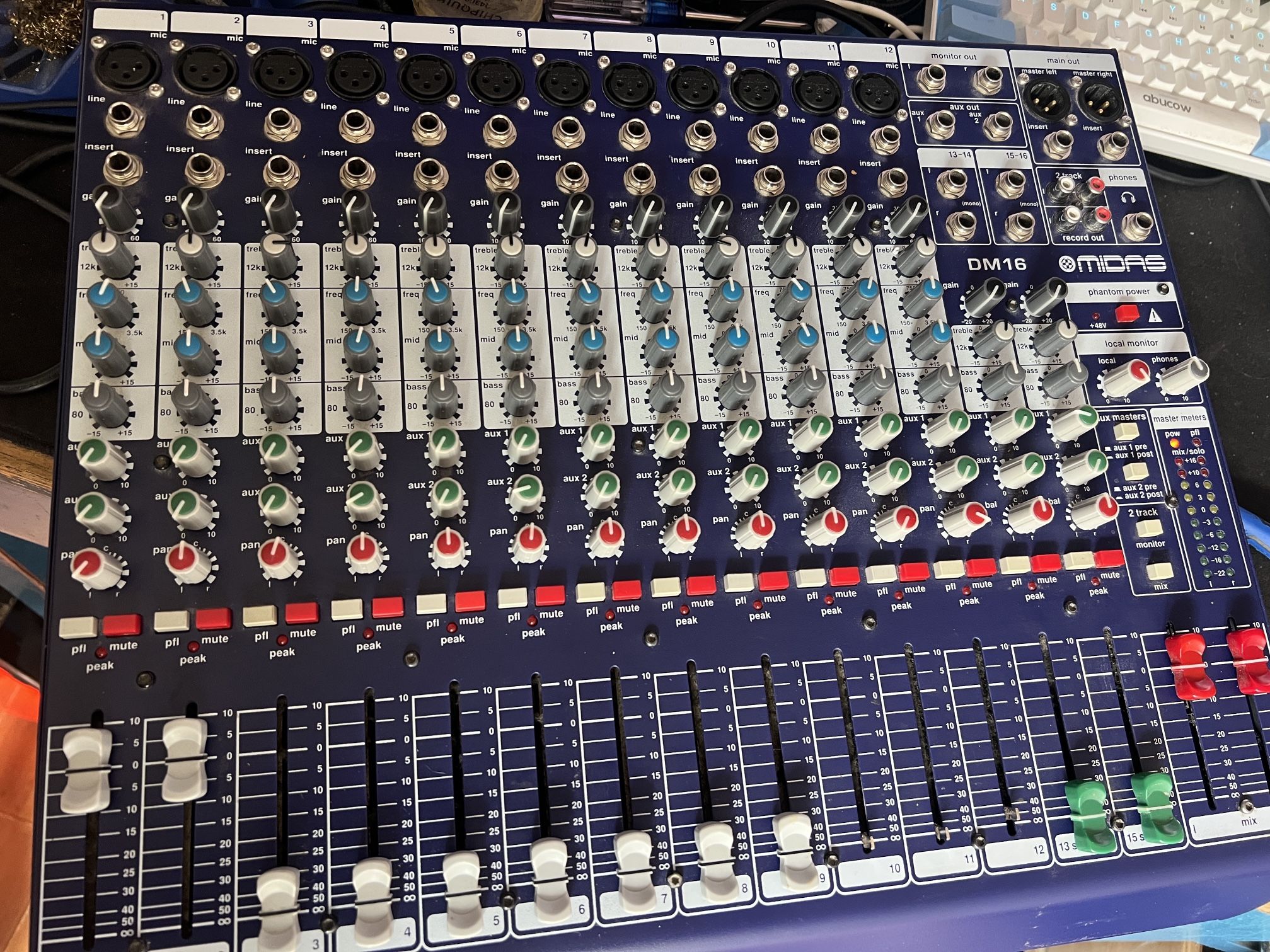 Midas DM16 16 Channel Mixer.