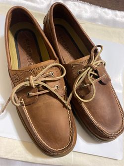 SPERRY TOP SIDER Brown Leather Boat Shoes Size 10.5M