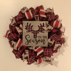 Tis The Season Christmas Holiday Wreath