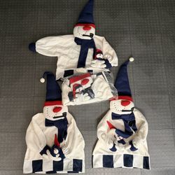 4 Snowman Seat Covers
