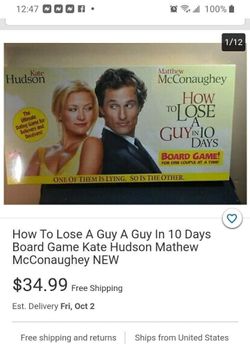 How To Lose A Guy In 10 Days Board Game