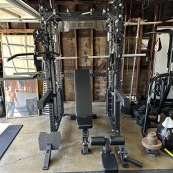 Smith Machine 400 | Adjustable Bench | 245lb Cast Iron Olympic Weights | 7ft Olympic Bar | Fitness | Gym Equipment | FREE DELIVERY/INSTALLATION 🚚 🛠️